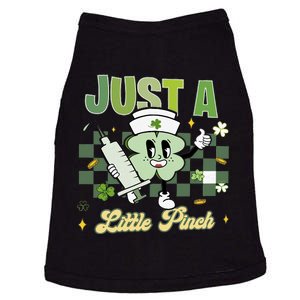 Just A Little Pinch Retro Nurse Nursing Saint Patrick's Day Shamrocks Doggie Tank