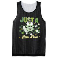 Just A Little Pinch Retro Nurse Nursing Saint Patrick's Day Shamrocks Mesh Reversible Basketball Jersey Tank