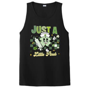 Just A Little Pinch Retro Nurse Nursing Saint Patrick's Day Shamrocks PosiCharge Competitor Tank