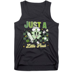 Just A Little Pinch Retro Nurse Nursing Saint Patrick's Day Shamrocks Tank Top