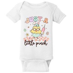 Just A Little Pinch RN L&D Easter Day Nurse Cute Chicken Baby Bodysuit