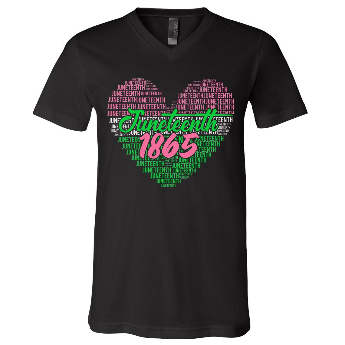 Juneteenth aka love heart V-Neck T-Shirt