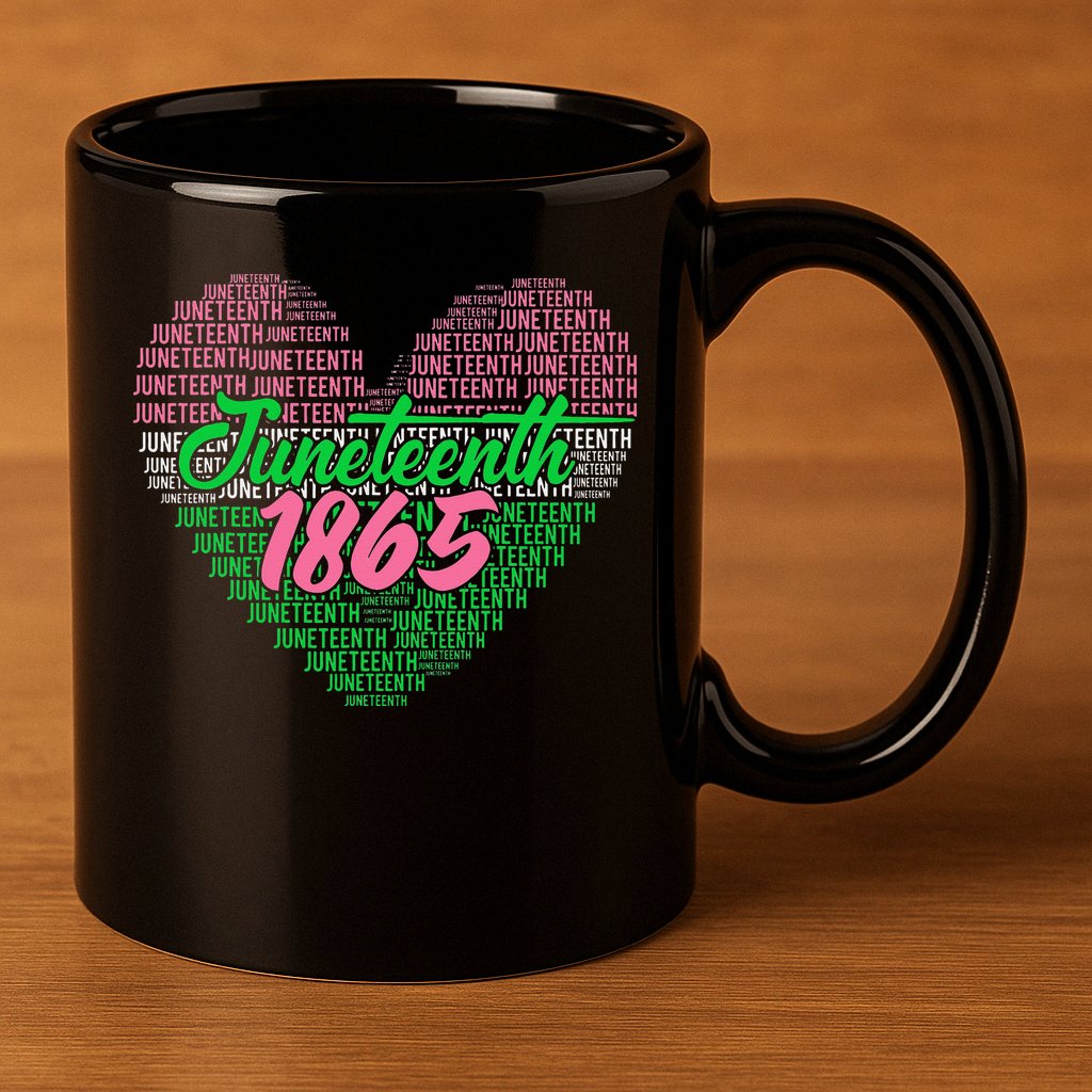 Juneteenth aka love heart 11oz C Handle Ceramic Mug
