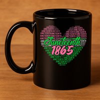 Juneteenth aka love heart 11oz C Handle Ceramic Mug