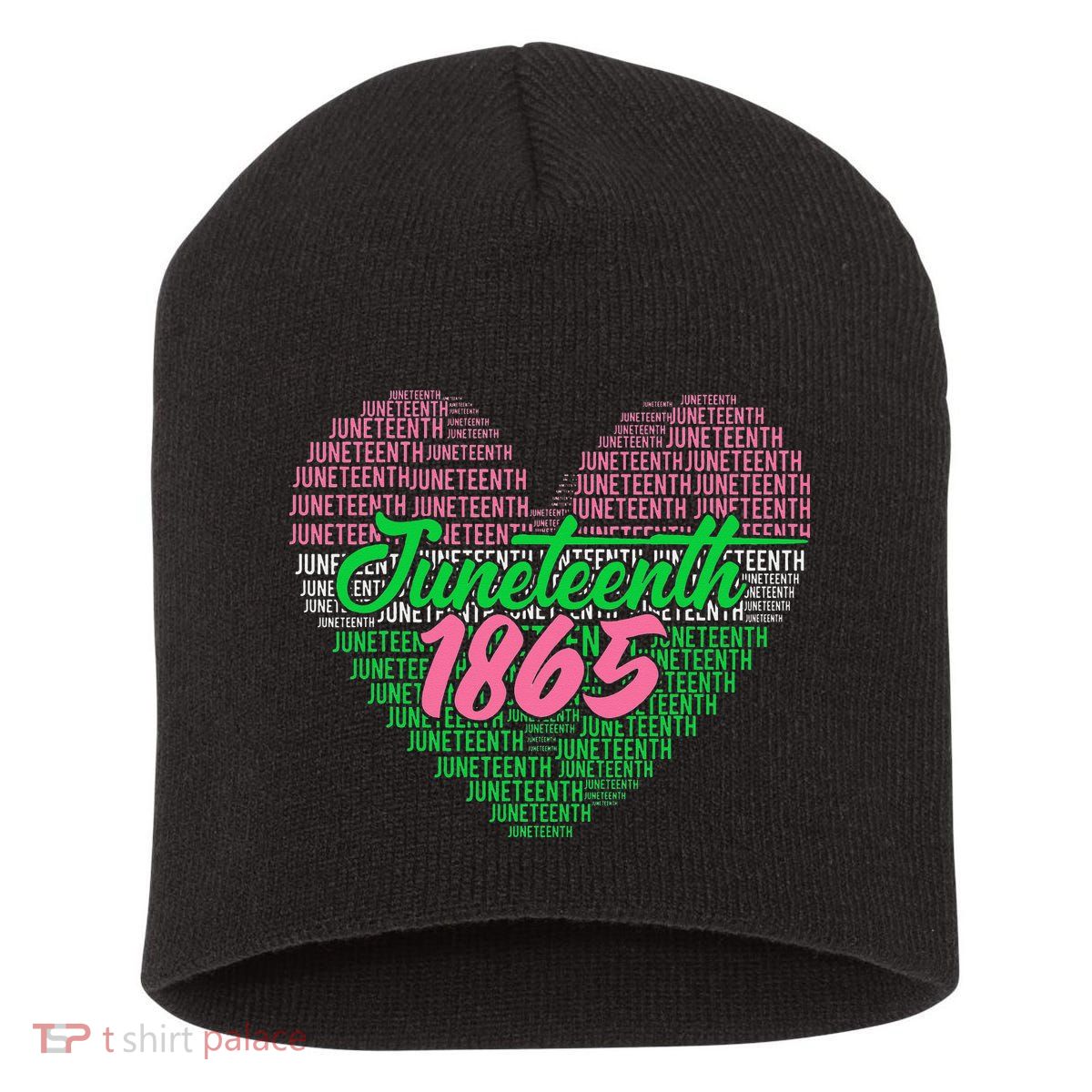 Juneteenth aka love heart Short Acrylic Beanie