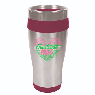 Juneteenth aka love heart 16oz Travel Tumbler