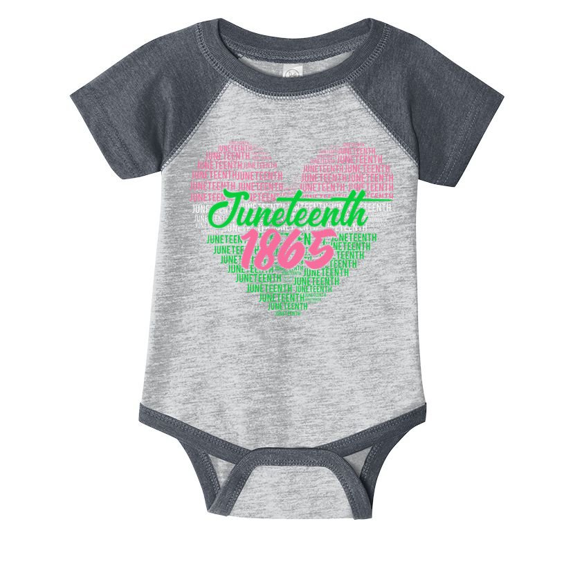 Juneteenth aka love heart Infant Baby Jersey Bodysuit