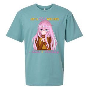 Just A Loves Anime And Sketching Sueded Cloud Jersey T-Shirt