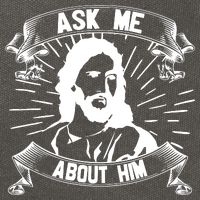 Jesus Ask Me About Him Cotton Canvas Backpack