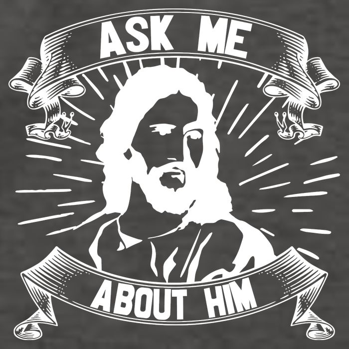 Jesus Ask Me About Him Vector Backpack