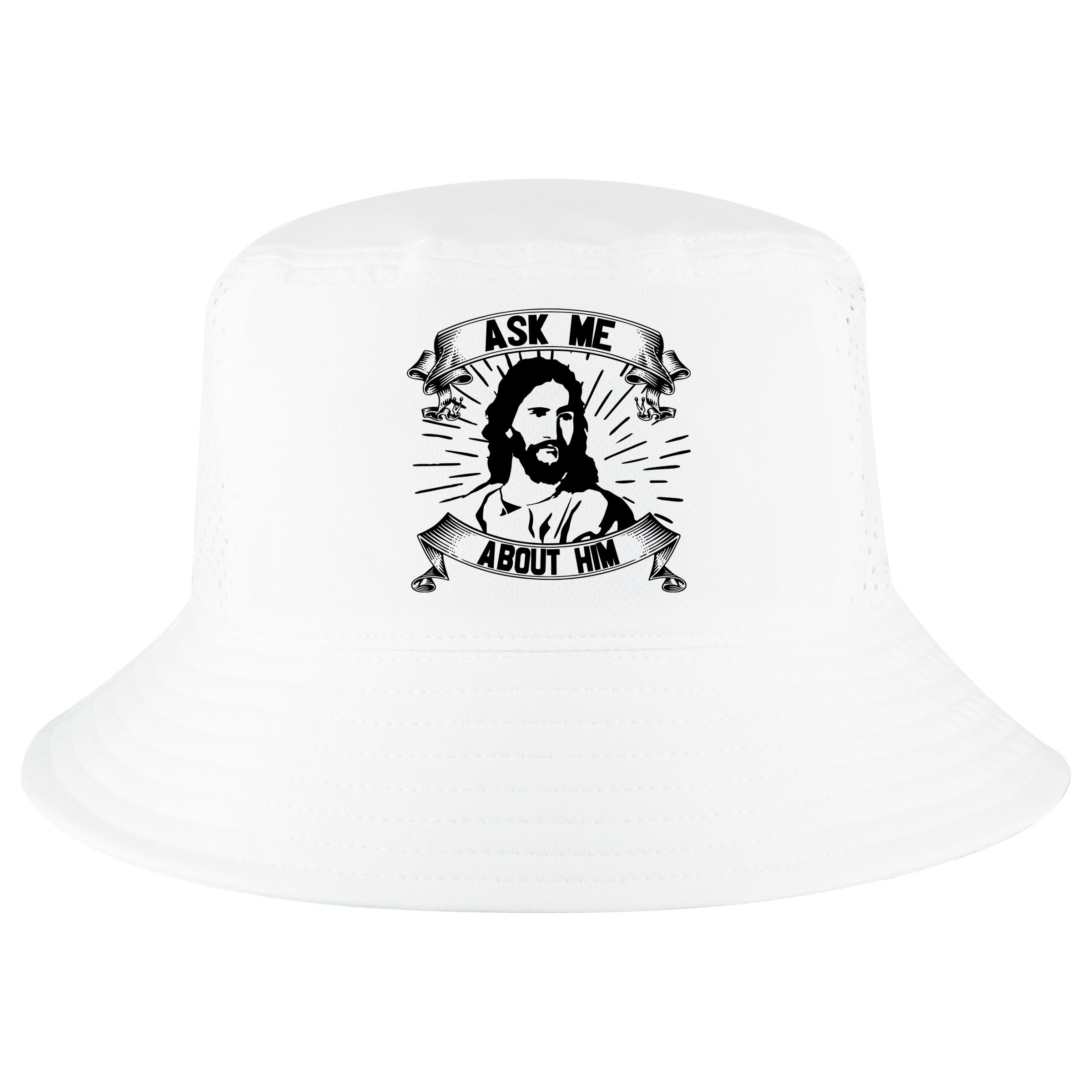 Jesus Ask Me About Him Cool Comfort Performance Bucket Hat