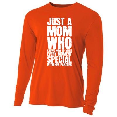 Just A Mom Who Knows How To Make Every Mot Special With H Great Gift Cooling Performance Long Sleeve Crew