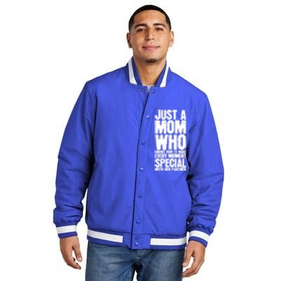 Just A Mom Who Knows How To Make Every Mot Special With H Great Gift Insulated Varsity Jacket