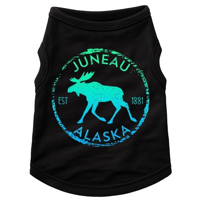 Juneau Alaska Moose Gradient Distressed Souvenir Doggie Tank