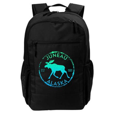 Juneau Alaska Moose Gradient Distressed Souvenir Backpack