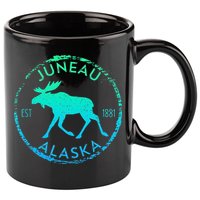 Juneau Alaska Moose Gradient Distressed Souvenir 11oz C Handle Ceramic Mug