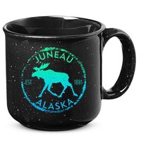 Juneau Alaska Moose Gradient Distressed Souvenir 15oz Campfire Ceramic Mug