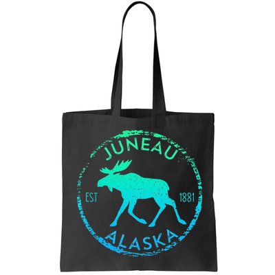 Juneau Alaska Moose Gradient Distressed Souvenir Bag