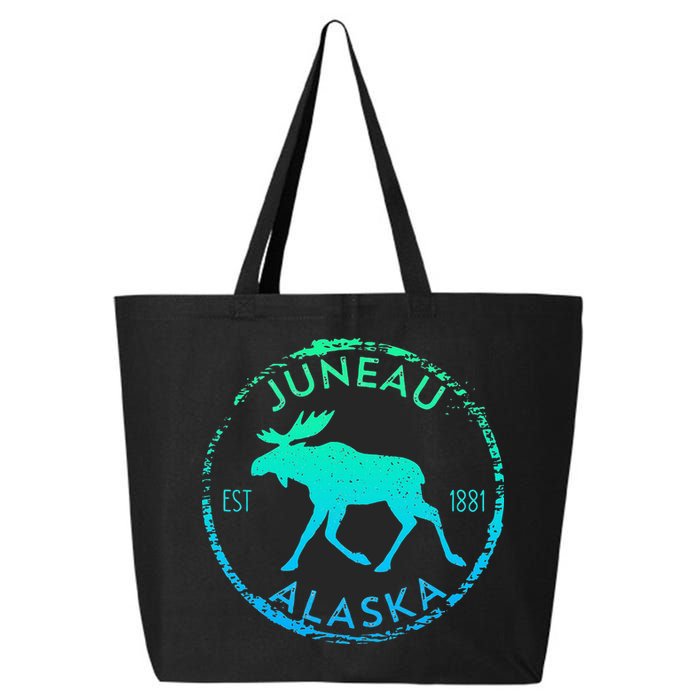 Juneau Alaska Moose Gradient Distressed Souvenir 25L Jumbo Tote