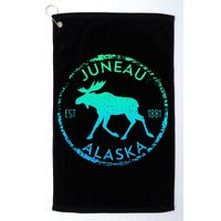 Juneau Alaska Moose Gradient Distressed Souvenir Golf Towel