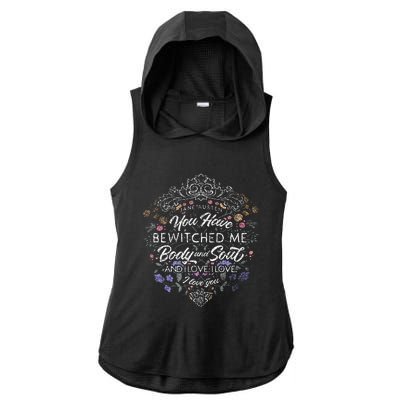 Jane Austen Merchandise Vintage Pride And Prejudice Ladies PosiCharge Tri-Blend Wicking Draft Hoodie Tank