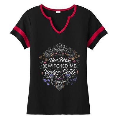 Jane Austen Merchandise Vintage Pride And Prejudice Ladies Halftime Notch Neck Tee