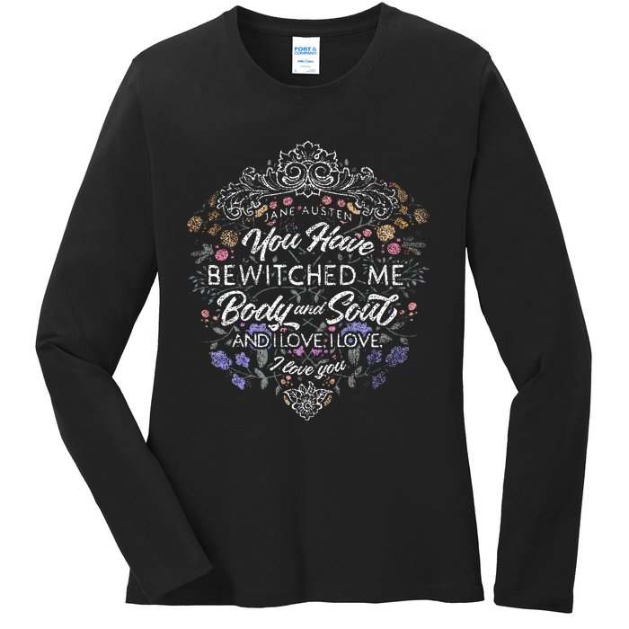 Jane Austen Merchandise Vintage Pride And Prejudice Ladies Long Sleeve Shirt