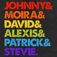 Johnny And Moira And David And Alexis 7 Panel Mesh Trucker Snapback Hat