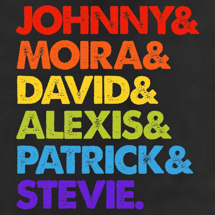Johnny And Moira And David And Alexis 7 Panel Mesh Trucker Snapback Hat