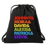 Johnny And Moira And David And Alexis Drawstring Bag