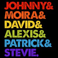 Johnny And Moira And David And Alexis Drawstring Bag