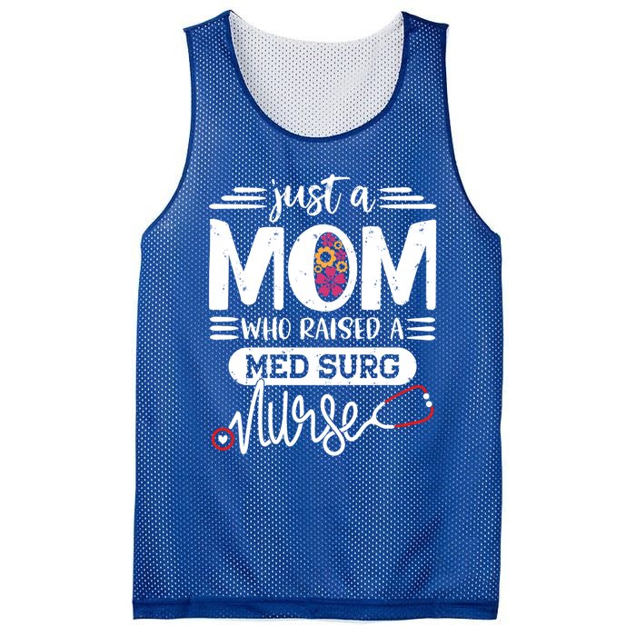 Just A Mom Who Raised A Med Surg Nurse Rn Mommy Mothers Day Funny Gift Mesh Reversible Basketball Jersey Tank