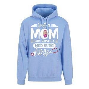 Just A Mom Who Raised A Med Surg Nurse Rn Mommy Mothers Day Funny Gift Unisex Surf Hoodie