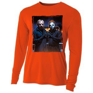 Jason And Myers Halloween Heart Hands Horror Character Cooling Performance Long Sleeve Crew