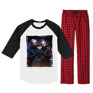 Jason And Myers Halloween Heart Hands Horror Character Raglan Sleeve Pajama Set