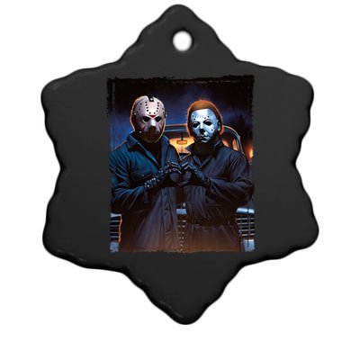 Jason And Myers Halloween Heart Hands Horror Character Ceramic Star Ornament