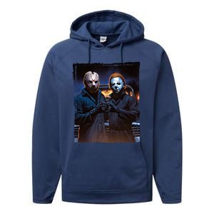 Jason And Myers Halloween Heart Hands Horror Character Performance Fleece Hoodie