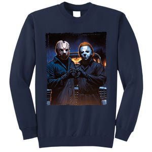 Jason And Myers Halloween Heart Hands Horror Character Tall Sweatshirt