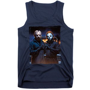 Jason And Myers Halloween Heart Hands Horror Character Tank Top