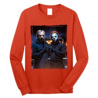 Jason And Myers Halloween Heart Hands Horror Character Long Sleeve Shirt