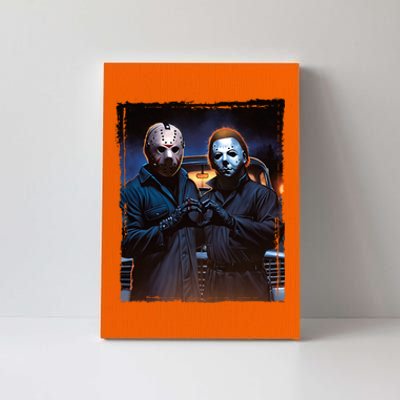 Jason And Myers Halloween Heart Hands Horror Character Canvas