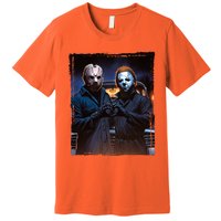 Jason And Myers Halloween Heart Hands Horror Character Premium T-Shirt