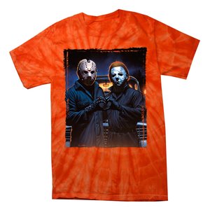 Jason And Myers Halloween Heart Hands Horror Character Tie-Dye T-Shirt