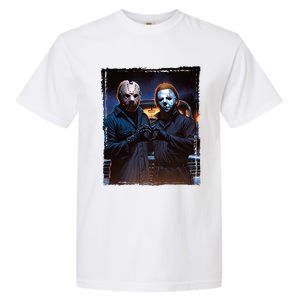 Jason And Myers Halloween Heart Hands Horror Character Garment-Dyed Heavyweight T-Shirt