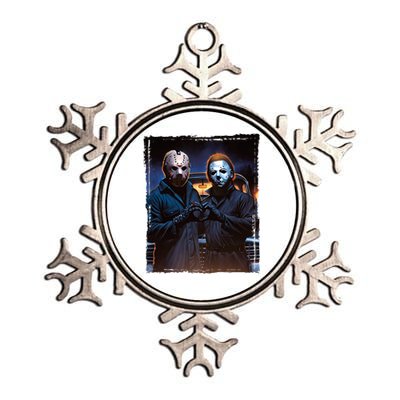 Jason And Myers Halloween Heart Hands Horror Character Metallic Star Ornament