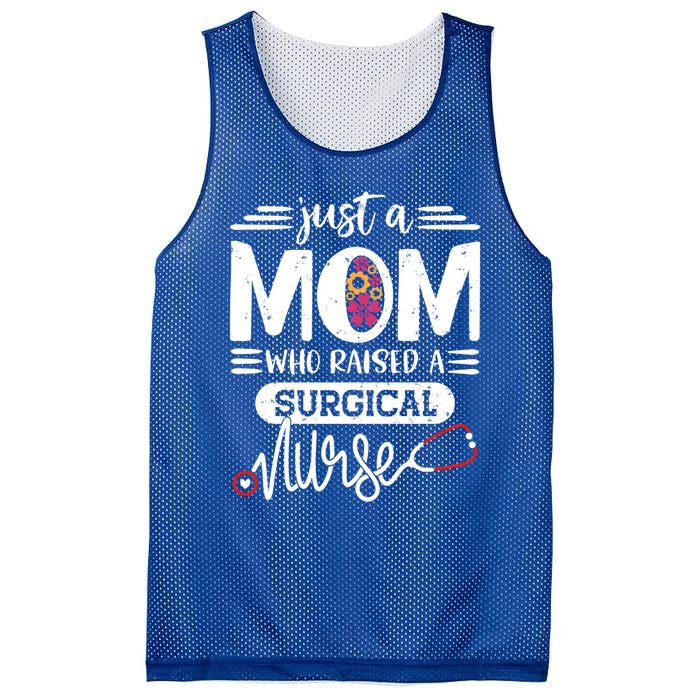 Just A Mom Who Raised A Surgical Nurse Rn Mommy Mothers Day Great Gift Mesh Reversible Basketball Jersey Tank