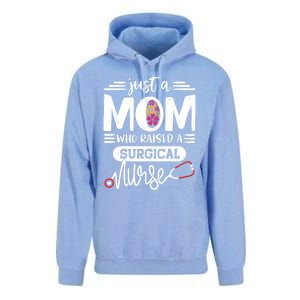 Just A Mom Who Raised A Surgical Nurse Rn Mommy Mothers Day Great Gift Unisex Surf Hoodie