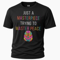 Just A Masterpiece Mental Health Awareness Green Stigma Cooling Performance Crew T-Shirt