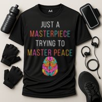 Just A Masterpiece Mental Health Awareness Green Stigma Cooling Performance Crew T-Shirt