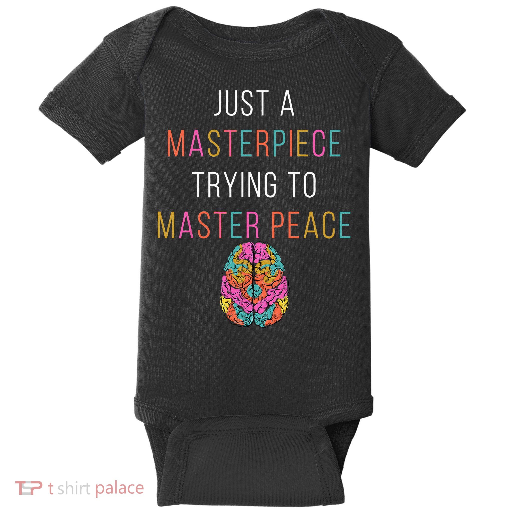 Just A Masterpiece Mental Health Awareness Green Stigma Baby Bodysuit